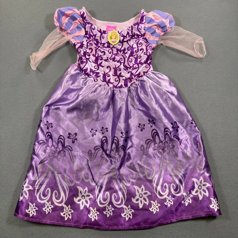 Disney Princess Dress Up Costume Bundle Belle Rapunzel Elsa Anna Girls 3-4
